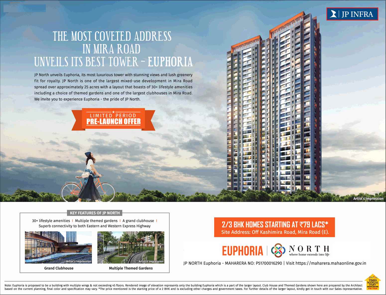 Avail the Pre-Launch offer at JP North Euphoria in Mumbai